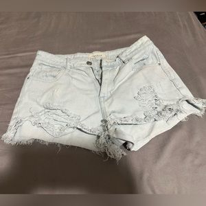 PacSun high rise denim distressed Jean shorts